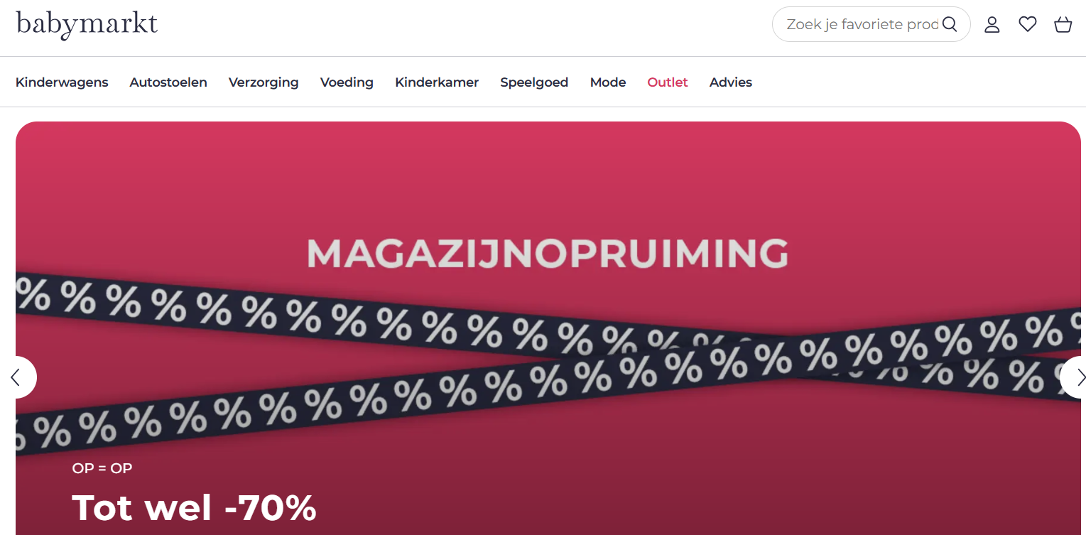 Babymarkt: tot -70% op diverse items